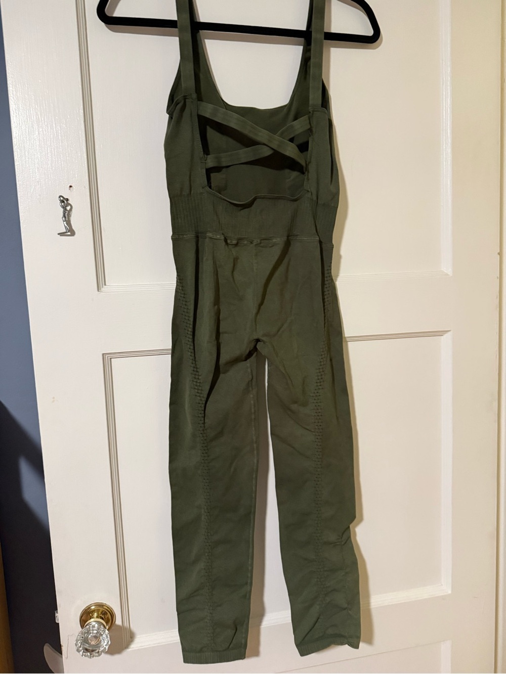 Free People Olive Green/charcoal workout leotard